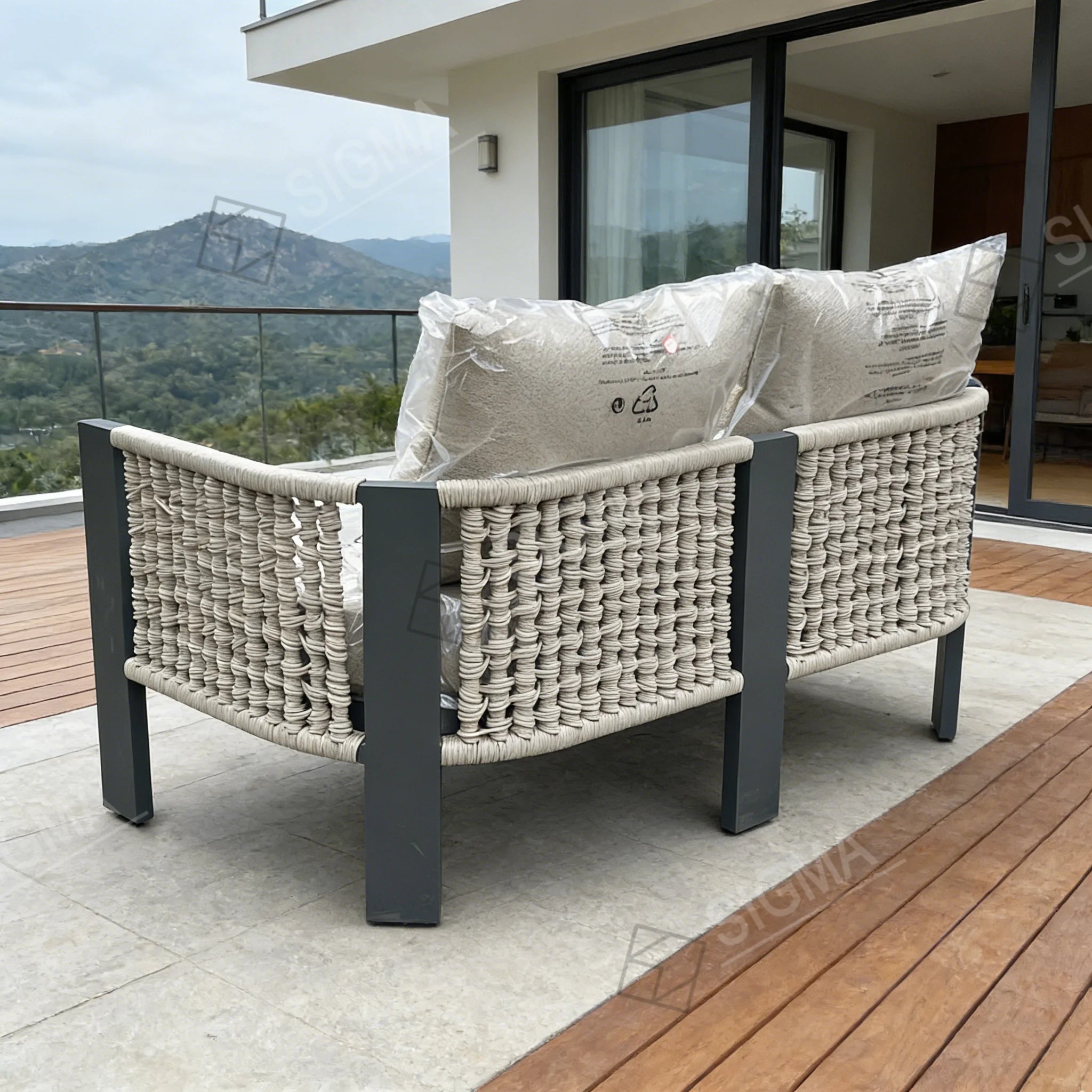 Custom Outdoor Furniture Aluminum Sofa Rope Alfresco Outdoor Living Australia