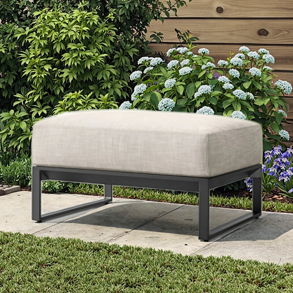 Handcrafted Footstool Ottoman Modern Square Alfresco Outdoor Living Australia
