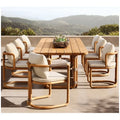Custom Solid Teak Outdoor Dining Set Modern Minimalist Alfresco Outdoor Living Australia