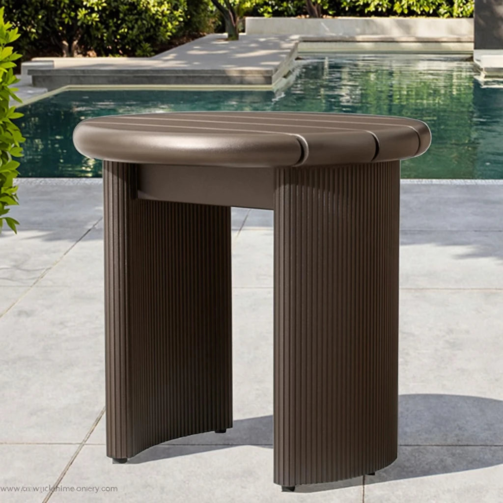 Custom Outdoor Side Table Modern Round Alfresco Outdoor Living Australia