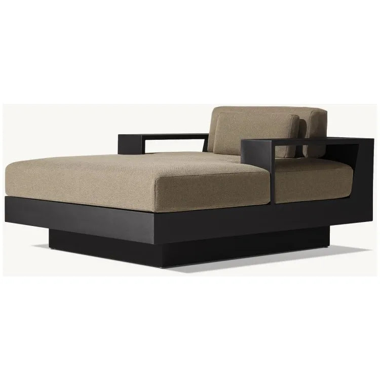 Aluminium Pool Lounger Chaise, Adjustable Luxury Outdoor Daybed White