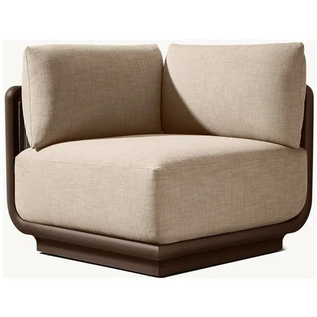 Outdoor Sectional Sofa Aluminum Rope Contemporary Modular Alfresco Outdoor Living