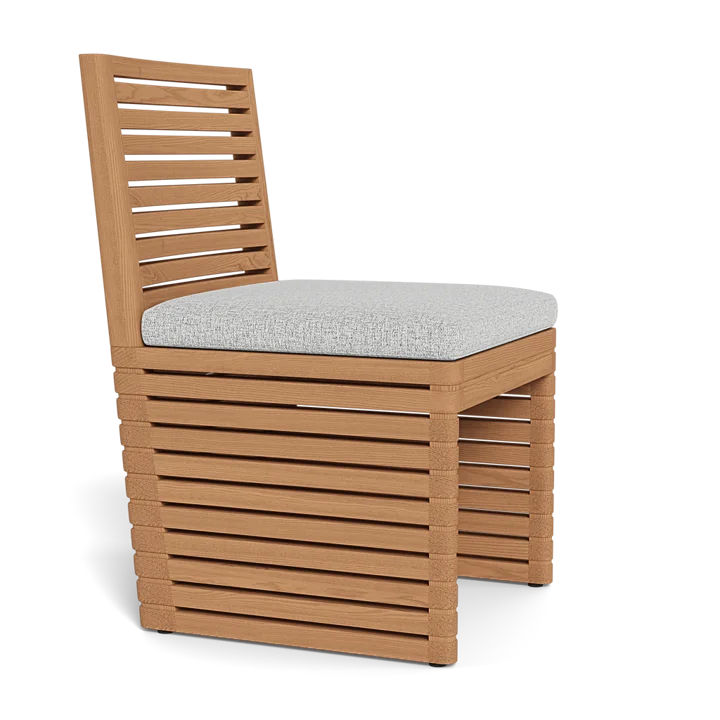Teak Dining Chair Armless Solid Wood Alfresco Outdoor Living Australia