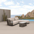 Custom Outdoor Furniture Rope Lounge Sofa with Chaise Alfresco Outdoor Living Australia