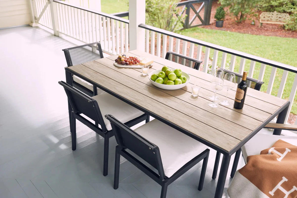 Custom 6-Seater Dining Set Aluminium Teak Alfresco Outdoor Living Australia