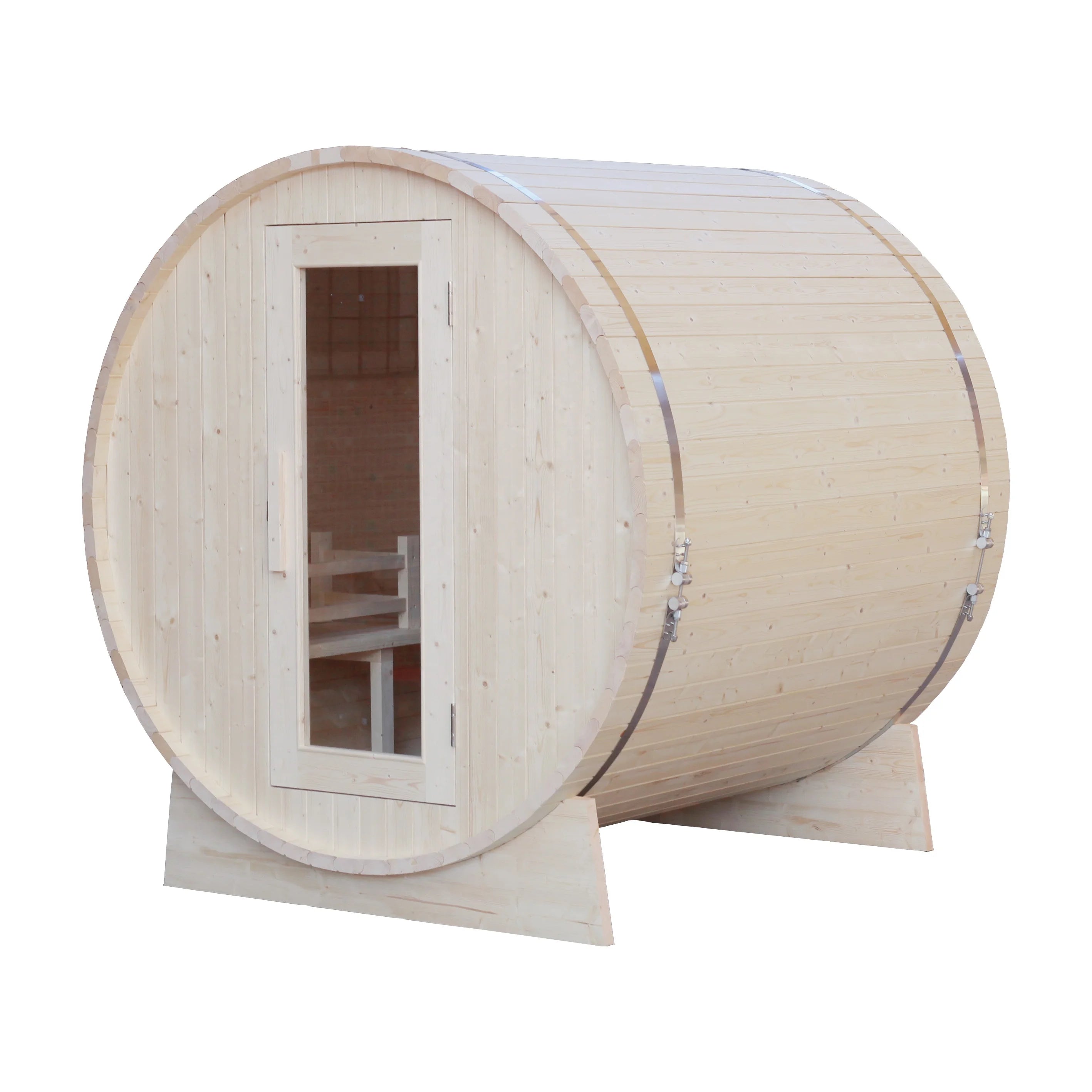 Outdoor Barrel Sauna Modern 1800x2400mm Alfresco Outdoor Living Australia