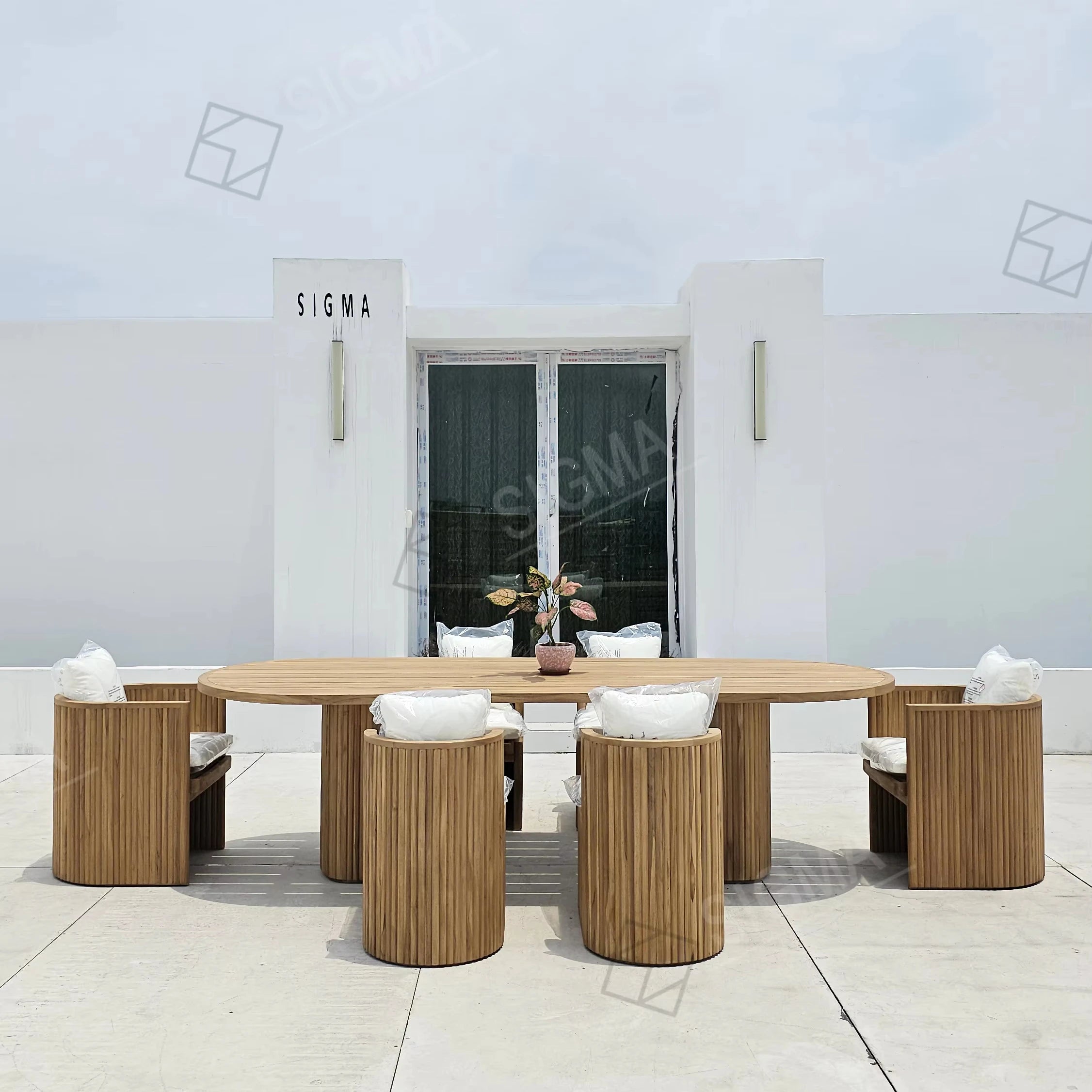 Custom Outdoor Furniture Teak Dining Set Modern Alfresco Living Australia