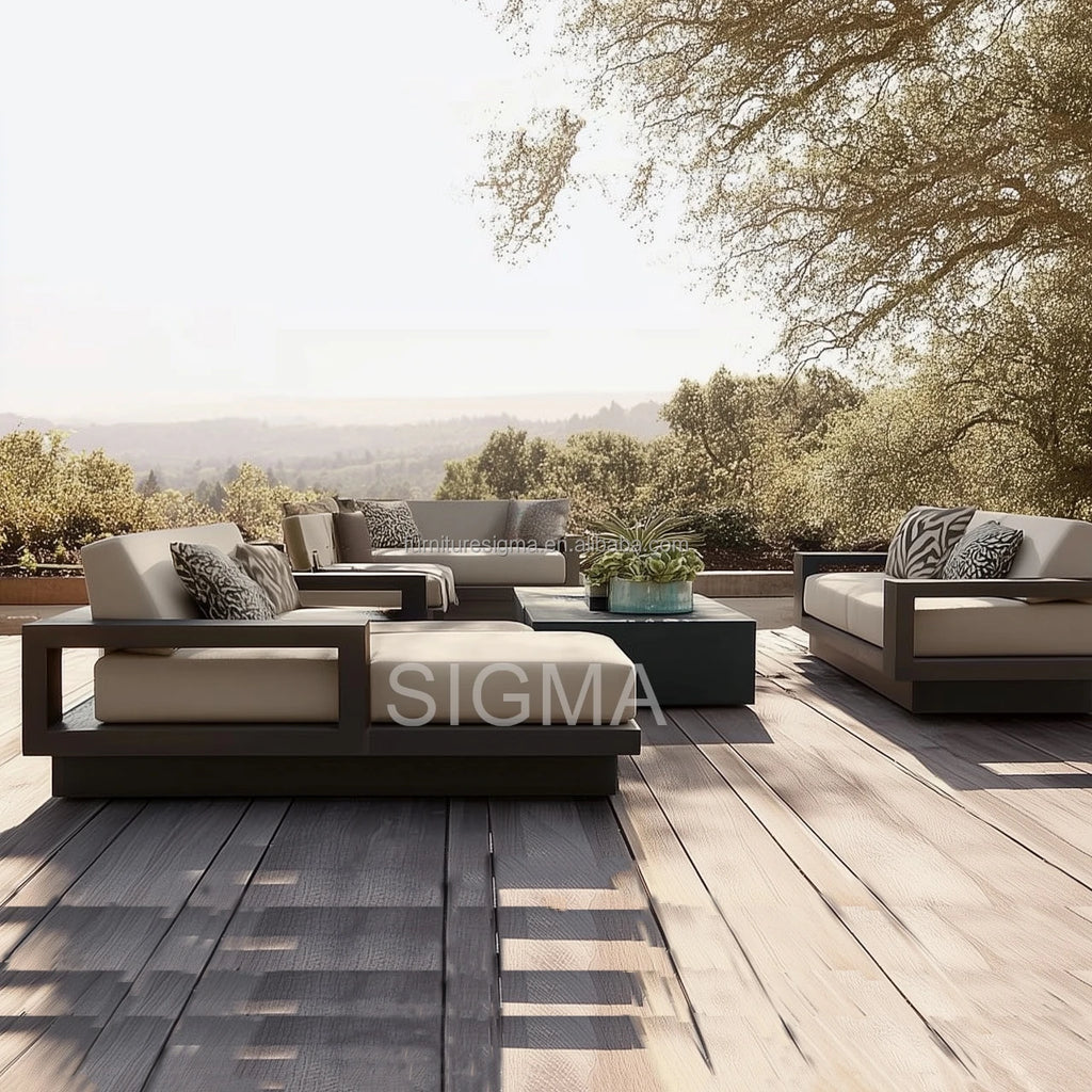 Custom Aluminum Sofa Set Contemporary Modular Alfresco Outdoor Living Australia