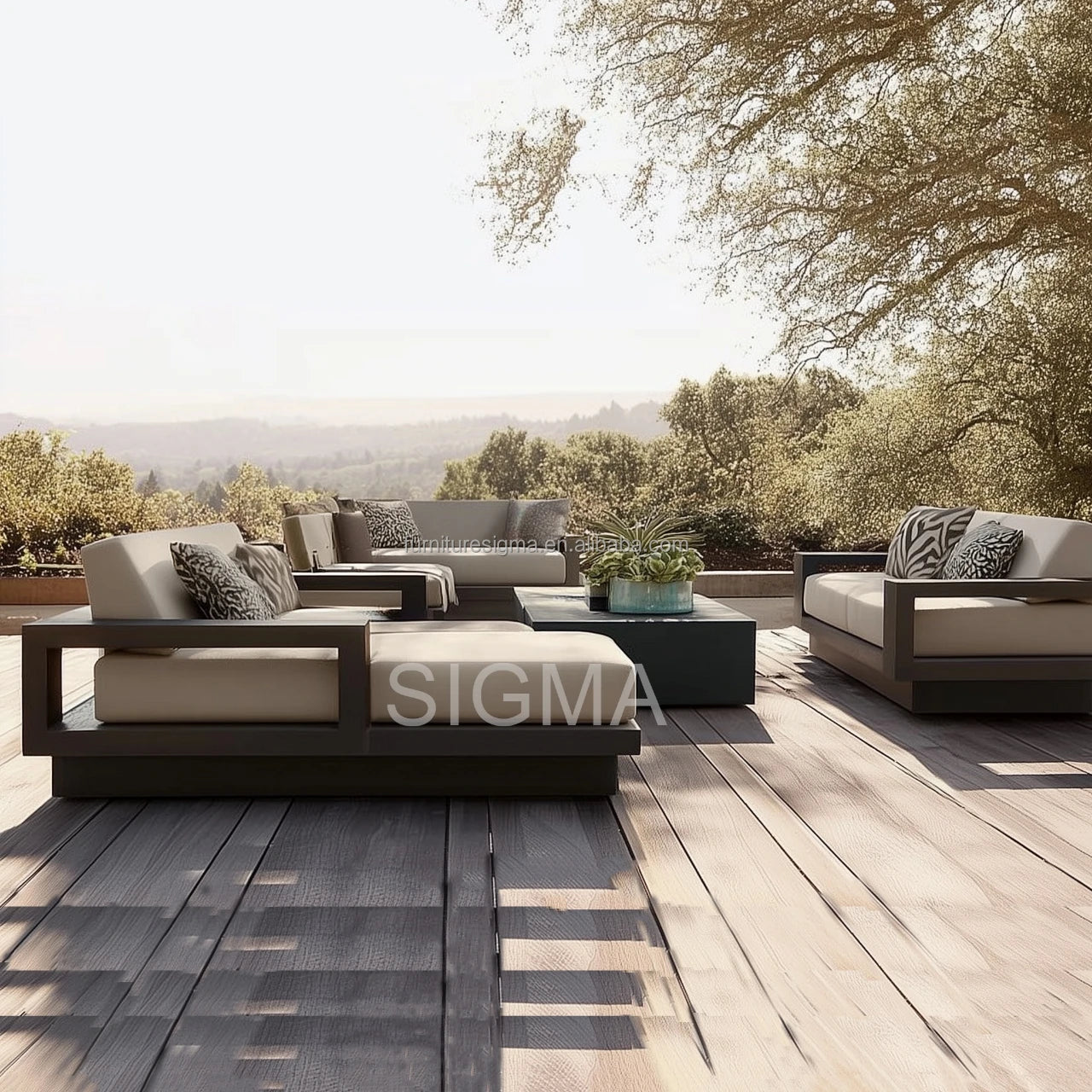 Custom Aluminum Sofa Set Contemporary Modular Alfresco Outdoor Living Australia