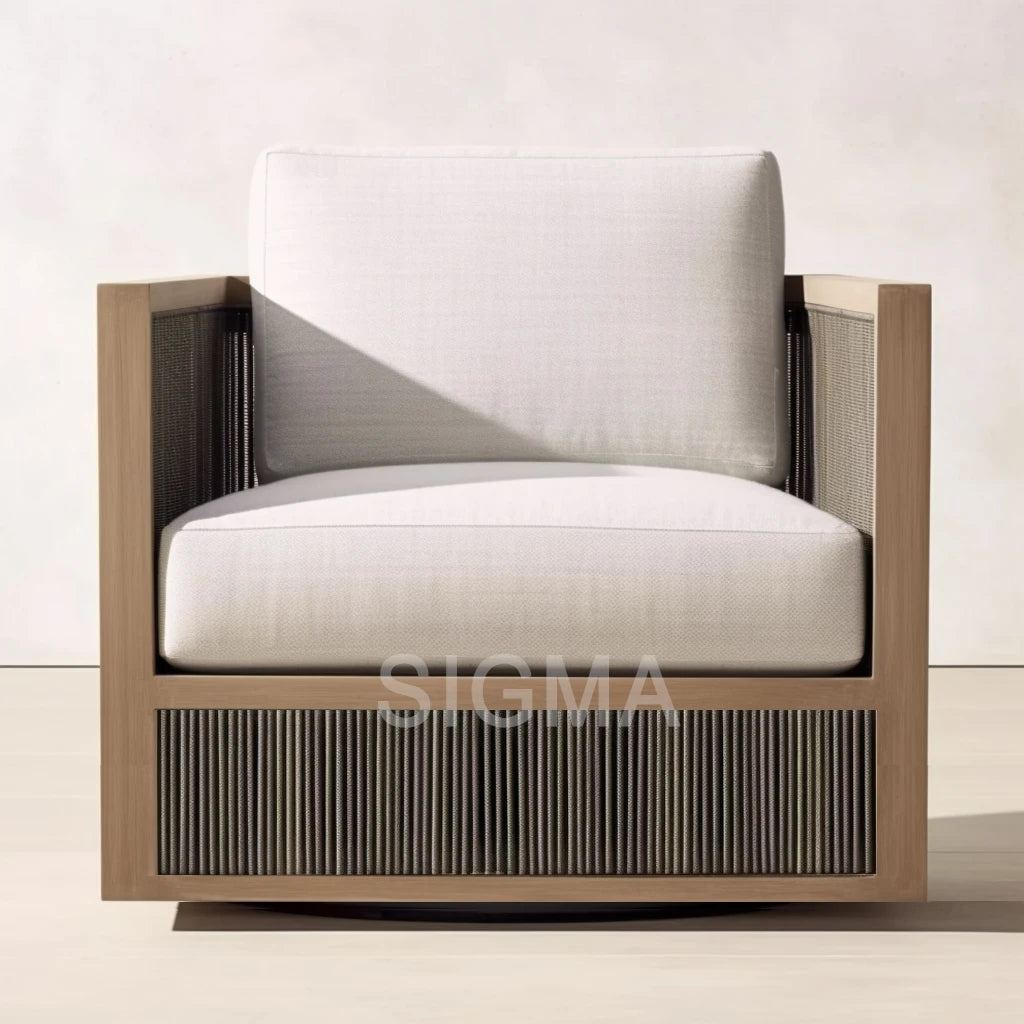 Custom Aluminum Rattan Outdoor Lounge Chair Modern Alfresco Outdoor Living Australia