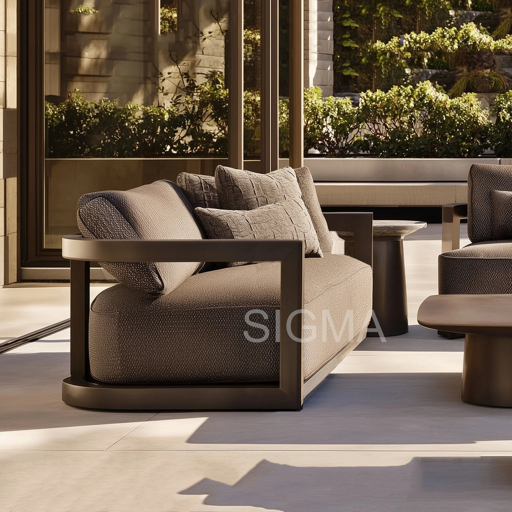 Custom Outdoor Dining Set Modern Aluminum Alfresco Outdoor Living Australia