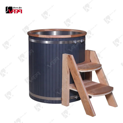 Cold Plunge Tub Stainless Steel Red Cedar Finish Alfresco Outdoor Living Australia