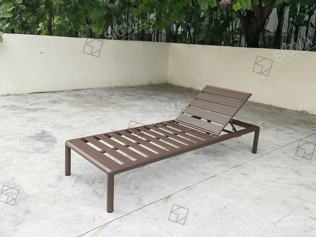 Sun Lounger Folding Contemporary Aluminium Alfresco Outdoor Living Australia
