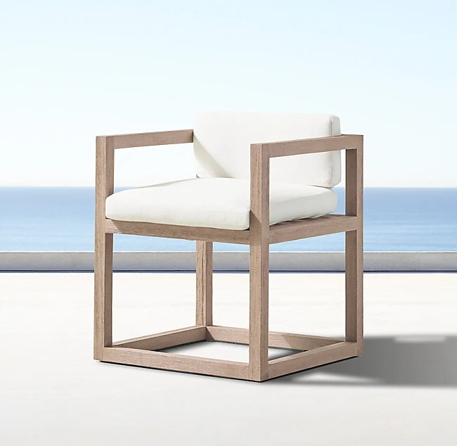 Teak Wood Dining Chair Modern Luxury Outdoor Furniture
