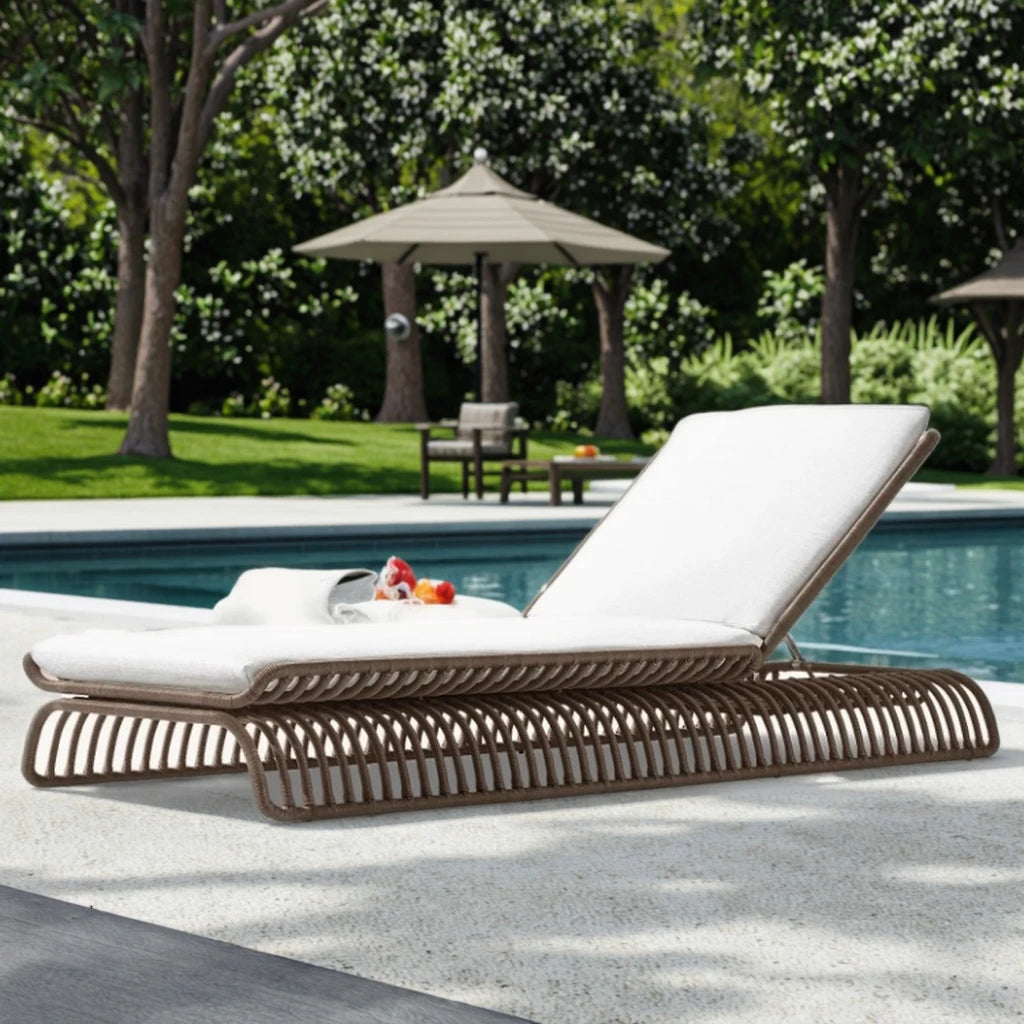 Designer Outdoor Sun Lounger Handcrafted Rope Weaving Alfresco Outdoor Living Australia