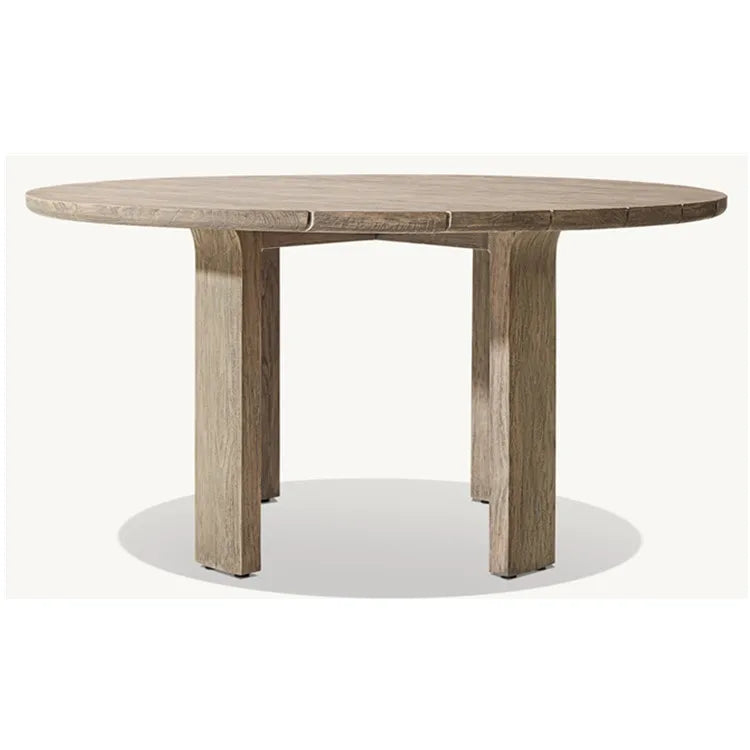 Solid Teak Round Dining Table Contemporary Alfresco Outdoor Living Australia