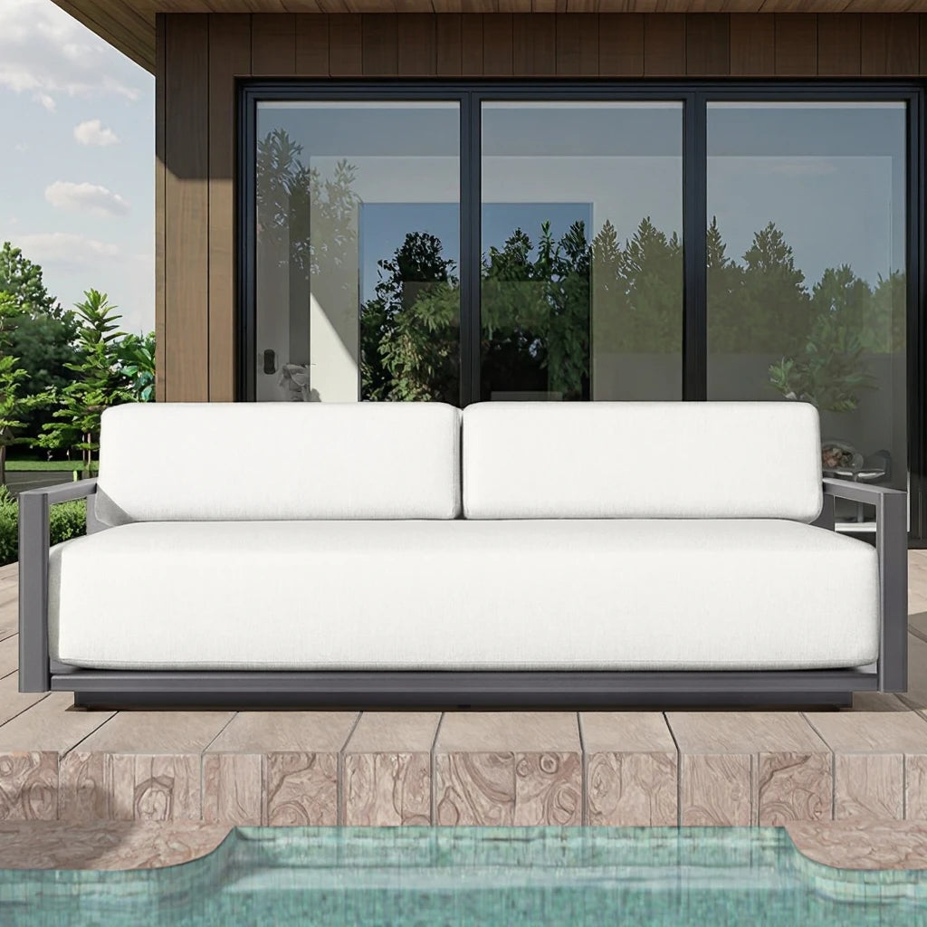 Custom Rattan Garden Sofa Set Modern Woven Aluminum Alfresco Outdoor Living Australia