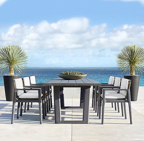 Custom Outdoor Dining Set 6 Seater Modern Rattan Alfresco Outdoor Living Australia