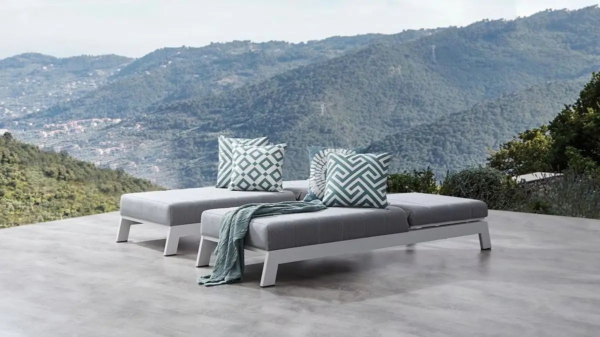 Custom Aluminium Sun Lounger Modern Resort Alfresco Outdoor Living Australia