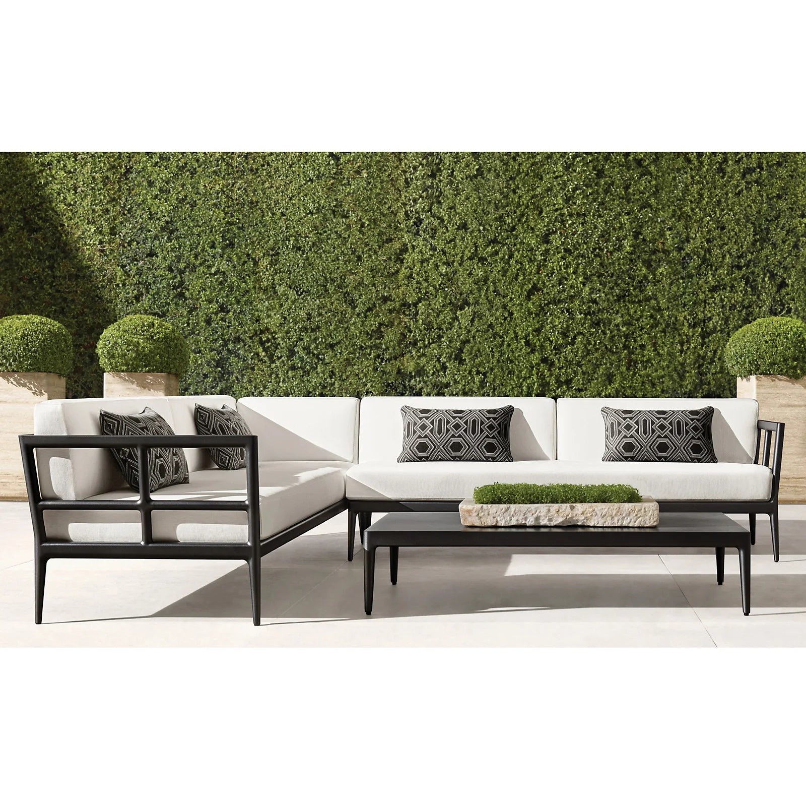 Contemporary L-Shaped Aluminium Sofa Custom Alfresco Outdoor Living Australia