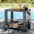 Mobile Bar Cart Aluminium Food Cart Contemporary Alfresco Outdoor Living Australia
