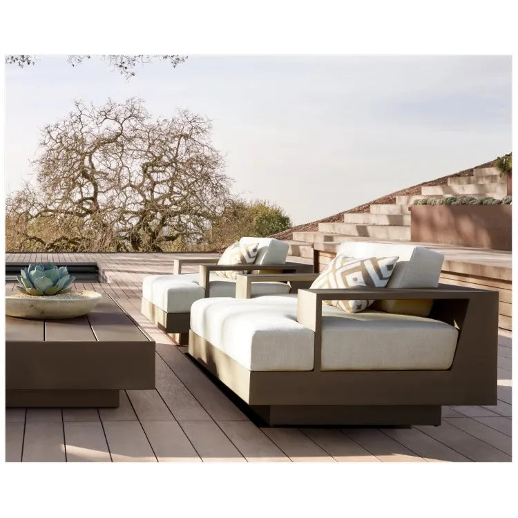 Deep Platform Outdoor Sofa Set Modern Minimalist Alfresco Outdoor Living Australia
