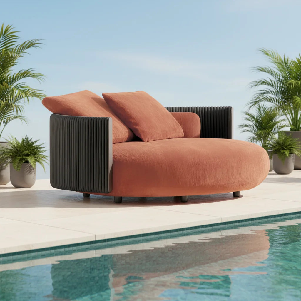Hand-woven Aluminium Daybed Contemporary Alfresco Outdoor Living Australia