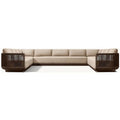 Outdoor Sectional Sofa Aluminum Rope Contemporary Modular Alfresco Outdoor Living