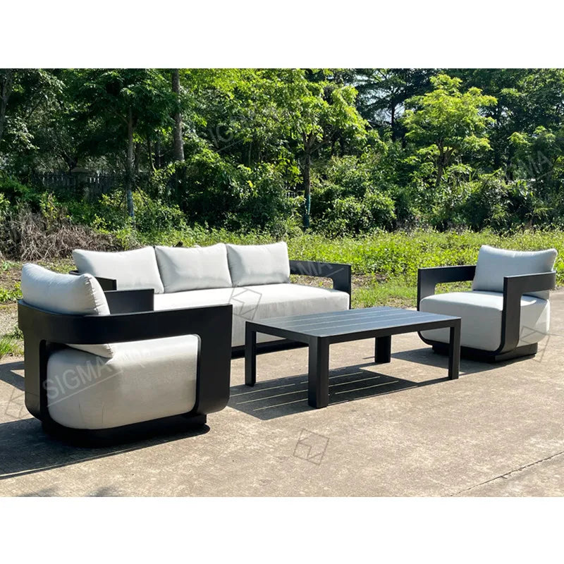 Custom Aluminium Lounge Set Modern Architectural Alfresco Living Australia