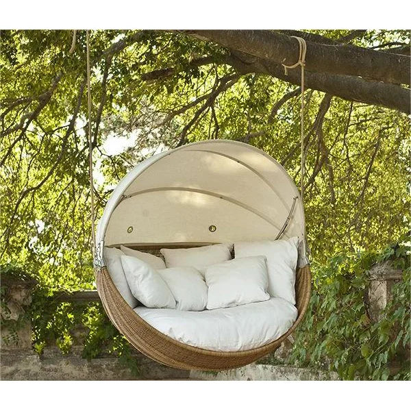 Custom Outdoor Furniture Round Hanging Swing Daybed Modern Canopy Alfresco Outdoor Living Australia