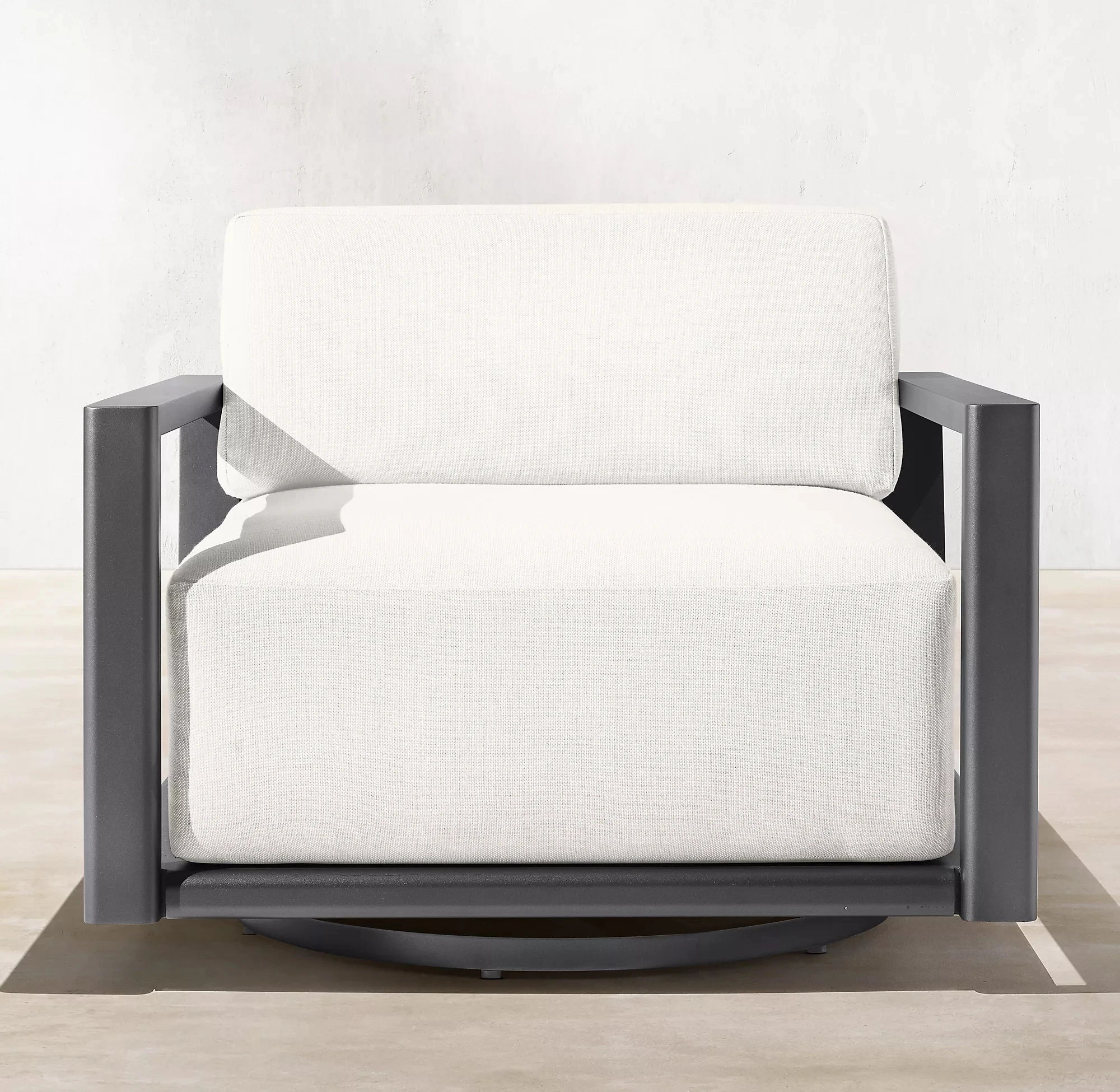 Designer Outdoor Furniture Swivel Lounge Chair Contemporary Aluminium