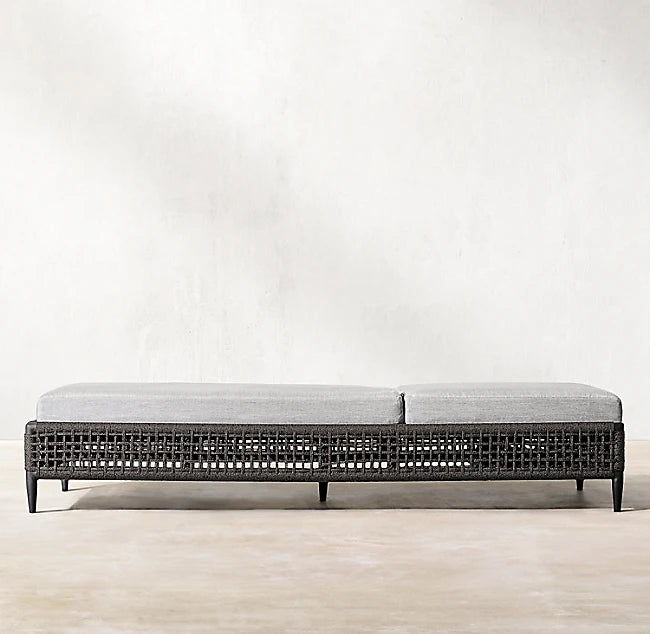 Custom Outdoor Sun Lounger Rope Weaving Contemporary Alfresco Outdoor Living Australia