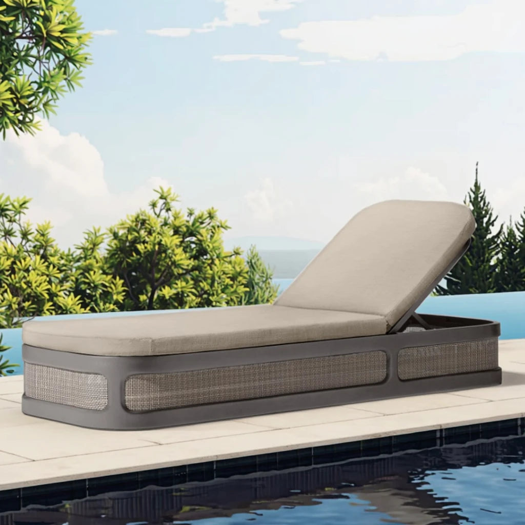 Contemporary Aluminum Sun Lounger Adjustable Design Alfresco Outdoor Living Australia