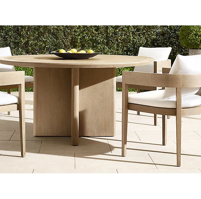 Teak Dining Set, Half Moon Chairs, Alfresco Outdoor Living Australia