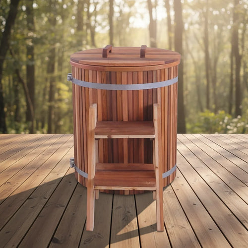 Cedar Barrel Cold Plunge Tub Handcrafted Alfresco Outdoor Living Australia