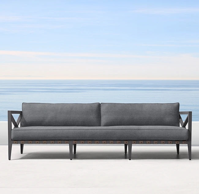 Custom Outdoor Furniture 4-Piece Aluminium Sofa Set Contemporary Alfresco Outdoor Living Australia