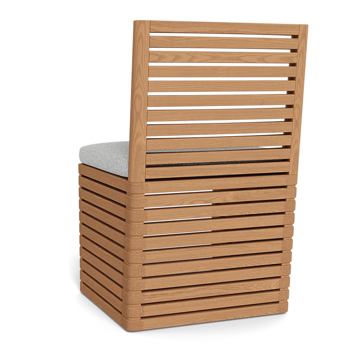 Teak Dining Chair Armless Solid Wood Alfresco Outdoor Living Australia