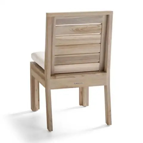Custom Teak Outdoor Dining Chair Armless Alfresco Outdoor Living Australia