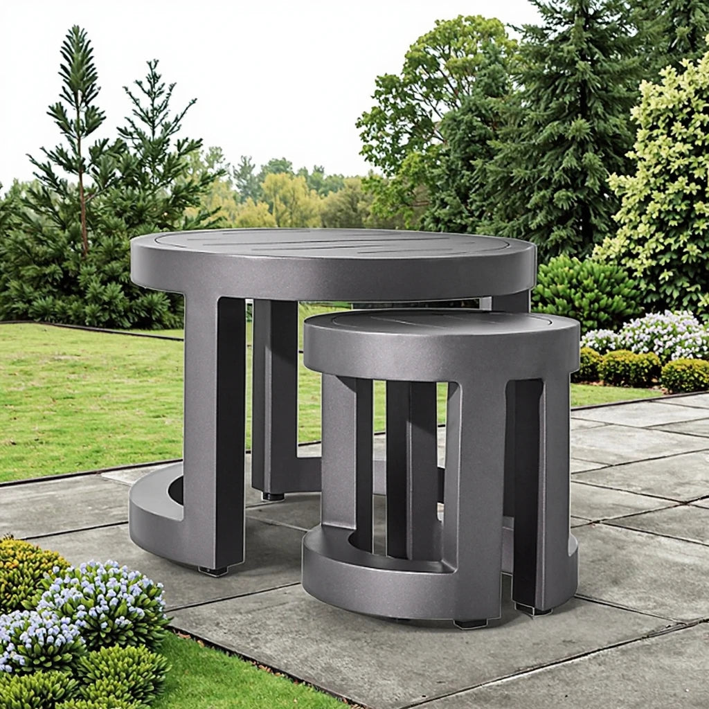Designer Outdoor Side Table Minimalist Aluminum Alfresco Outdoor Living Australia