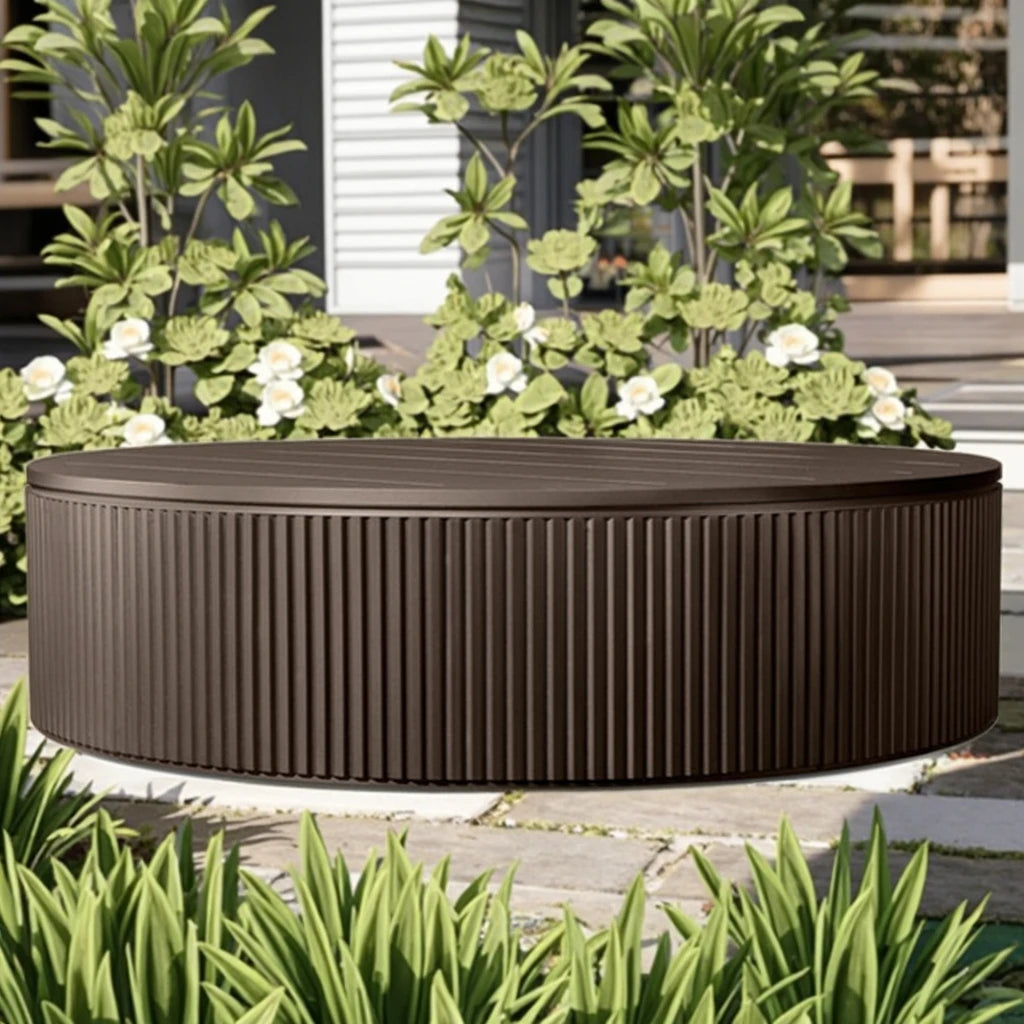 Custom Outdoor Coffee Table Round Modern Alfresco Outdoor Living Australia