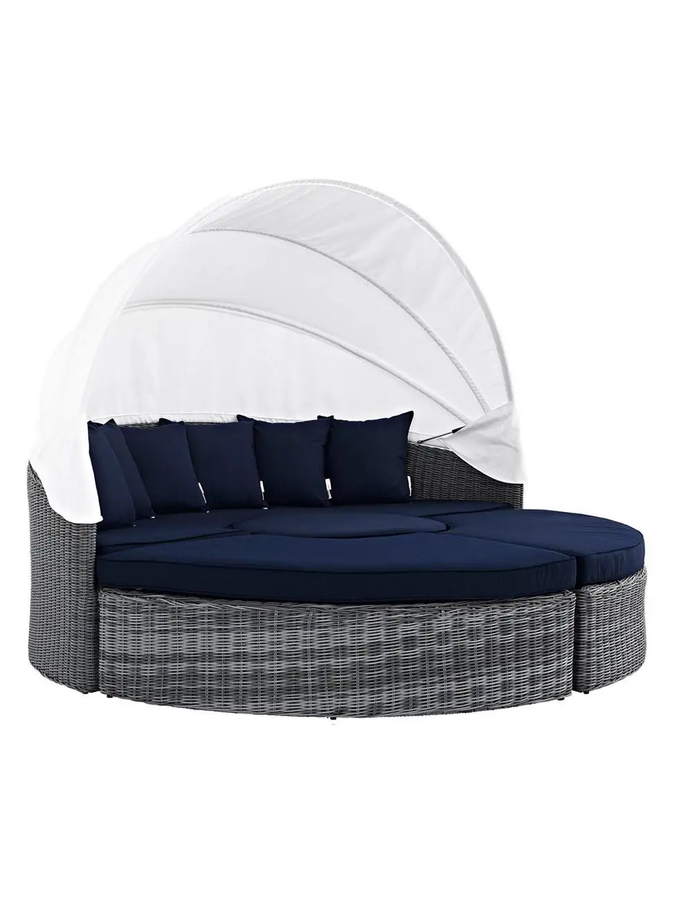 Designer Outdoor Furniture Sectional Daybed Rattan Canopy Alfresco Outdoor Living