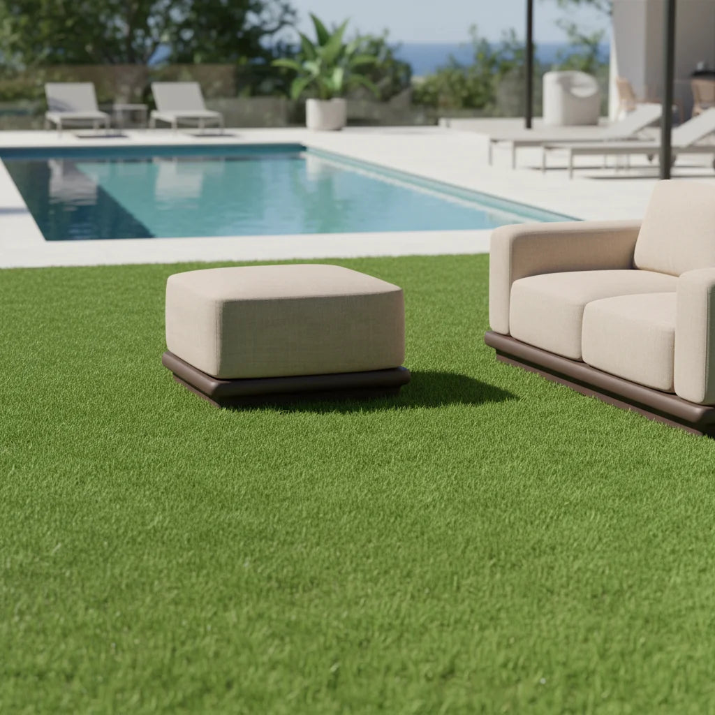 Modern Aluminum Outdoor Ottoman Minimalist Designer Footstool