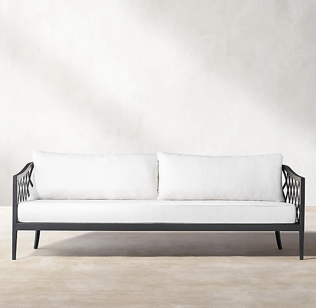 Designer Outdoor Furniture Aluminum Sofa Cross Back Alfresco Outdoor Living Australia