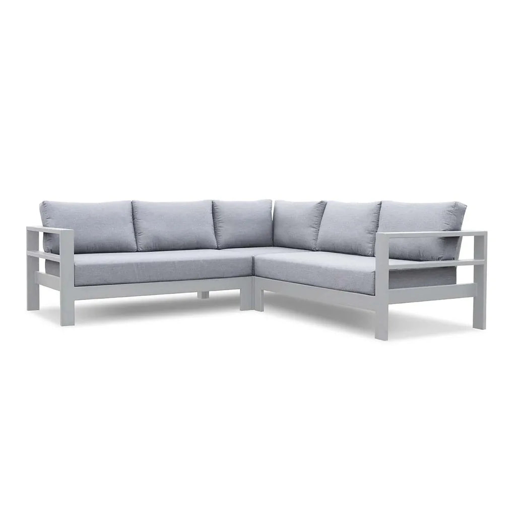 Outdoor Sectional Sofa Corner Lounge Modern Aluminum Alfresco Outdoor Living