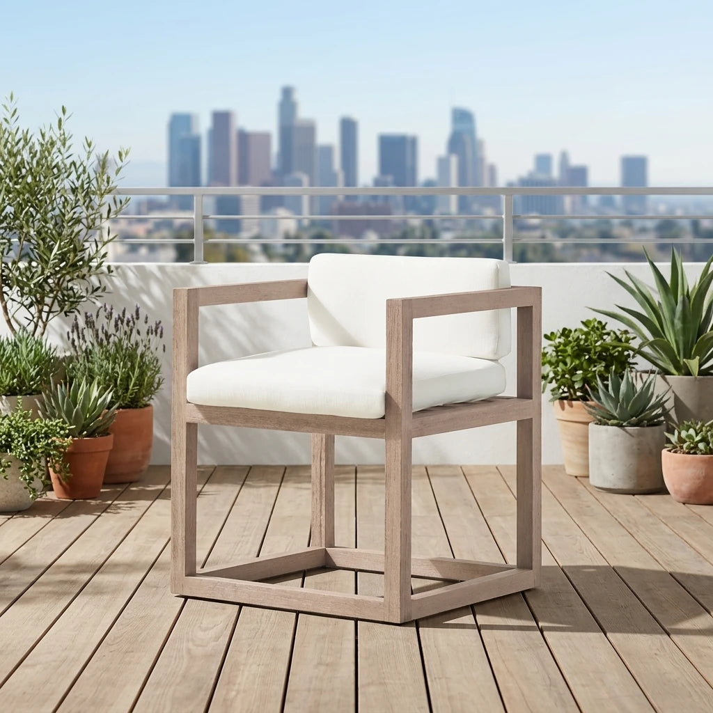 Teak Wood Dining Chair Modern Luxury Outdoor Furniture