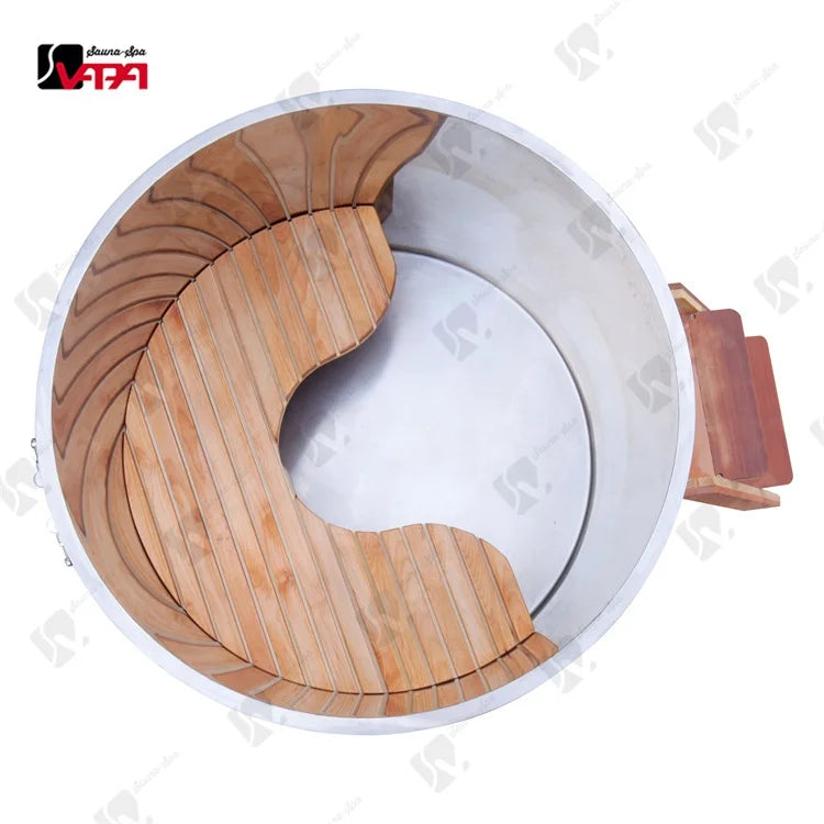 Custom Outdoor Hot Tub Wood-Fired Barrel Spa Architectural Round Alfresco Outdoor Living Australia