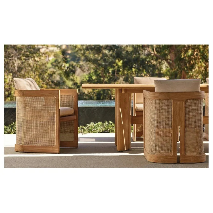 Custom Outdoor Furniture Teak Dining Set Modern Alfresco Outdoor Living Australia
