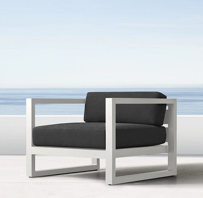 Modern Outdoor Modular Sofa Set White Aluminum Alfresco Outdoor Living Australia