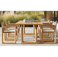 Teak Outdoor Dining Set Modern Table Alfresco Outdoor Living Australia