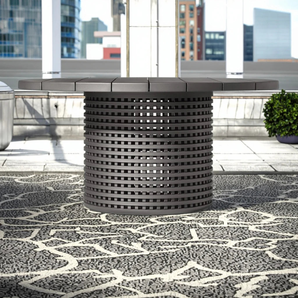 Custom Outdoor Dining Table Round Aluminium Alfresco Outdoor Living Australia
